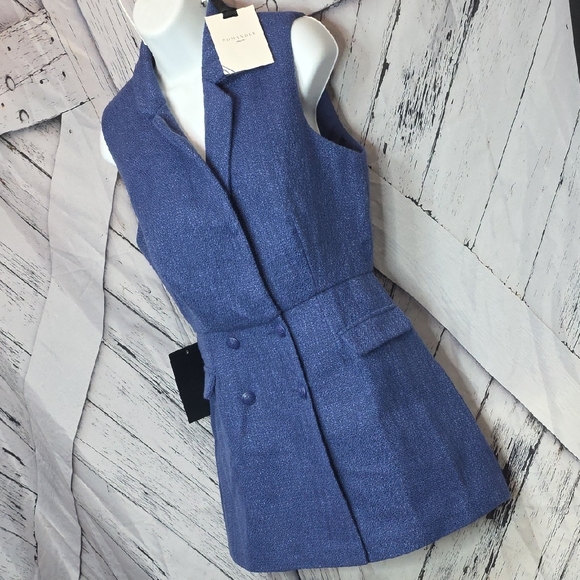 Pomander Place Sleeveless Navy Tweed Campbell Romper Numerous Sizes Available - Picture 2 of 10